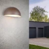 Halbrunde Downlight Außenwandleuchte MAAS Rostbraun, Breite 27cm