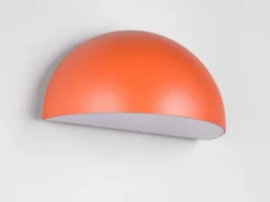 Halbrunde Downlight Außenwandleuchte MAAS Apricot, Breite 27cm