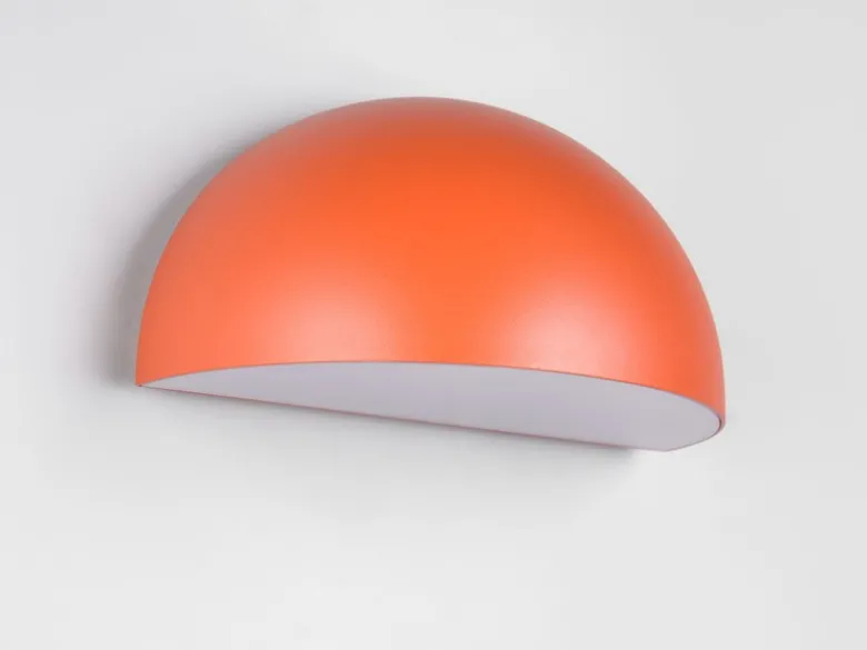 Halbrunde Downlight Außenwandleuchte MAAS Apricot, Breite 27cm