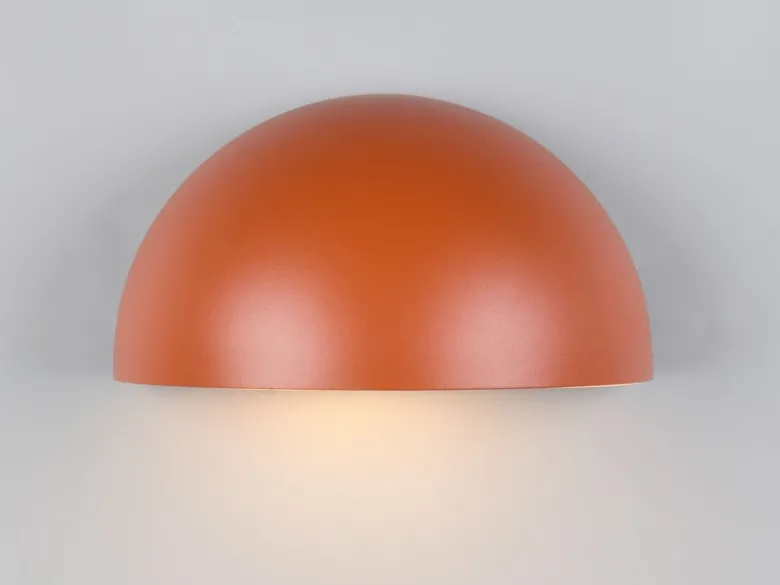 Halbrunde Downlight Außenwandleuchte MAAS Apricot, Breite 27cm