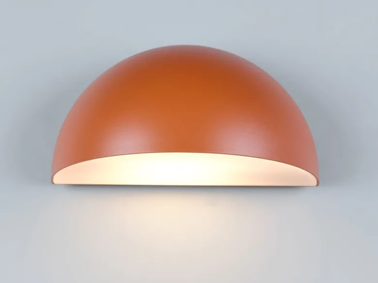 Halbrunde Downlight Außenwandleuchte MAAS Apricot, Breite 27cm