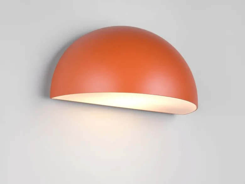 Halbrunde Downlight Außenwandleuchte MAAS Apricot, Breite 27cm