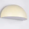 Halbrunde LED Downlight Außenwandleuchte Beige, Breite 27cm