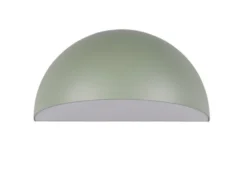 Halbrunde LED Downlight Außenwandleuchte Grün, Breite 27cm