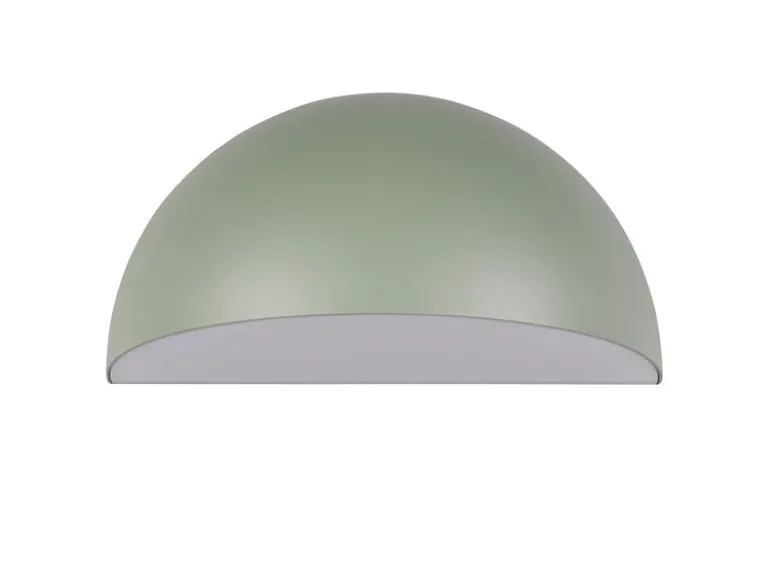 Halbrunde LED Downlight Außenwandleuchte Grün, Breite 27cm