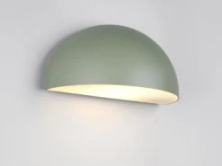 Halbrunde LED Downlight Außenwandleuchte Grün, Breite 27cm