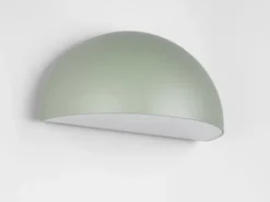 Halbrunde LED Downlight Außenwandleuchte Grün, Breite 27cm