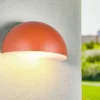 Halbrunde LED Downlight Außenwandleuchte Apricot, Breite 27cm