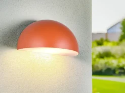 Halbrunde LED Downlight Außenwandleuchte Apricot, Breite 27cm