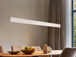 Höhenverstellbare LED Pendelleuchte GALWAY dimmbar, Hellgrau Breite 150cm