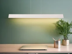 Höhenverstellbare LED Pendelleuchte GALWAY dimmbar, Hellgrau Breite 150cm