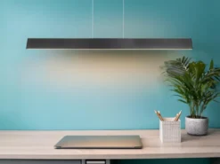 Höhenverstellbare LED Pendelleuchte GALWAY dimmbar, Schwarz Breite 150cm