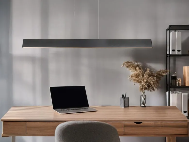 Höhenverstellbare LED Pendelleuchte GALWAY dimmbar, Schwarz Breite 150cm