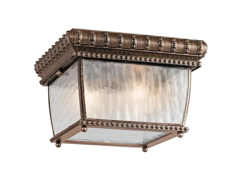 Historische Außen Deckenleuchte VENETIAN RAIN, Bronze Ø23,5cm