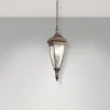 Historische Außen Hängeleuchte VENETIAN RAIN, Bronze Ø18cm