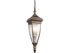 Historische Außen Hängeleuchte VENETIAN RAIN, Bronze Ø18cm