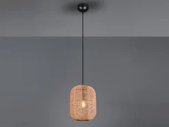 Hängelampe RUNA mit Lampenschirm geflochten aus Sisal, Ø 25cm
