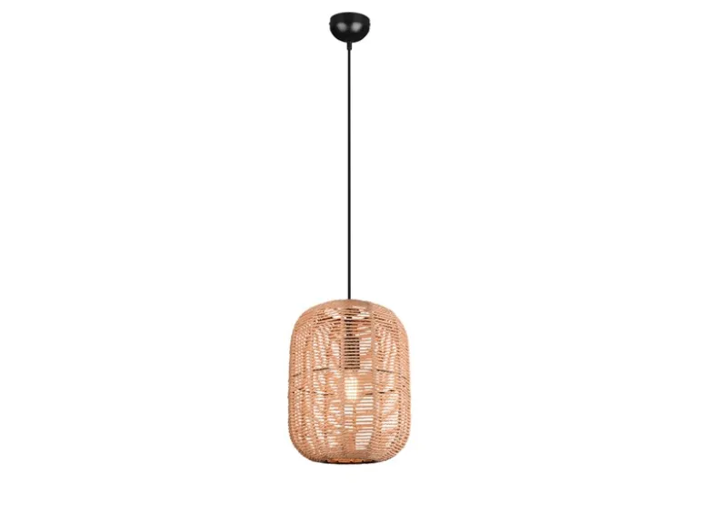 Hängelampe RUNA mit Lampenschirm geflochten aus Sisal, Ø 35cm
