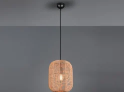 Hängelampe RUNA mit Lampenschirm geflochten aus Sisal, Ø 35cm