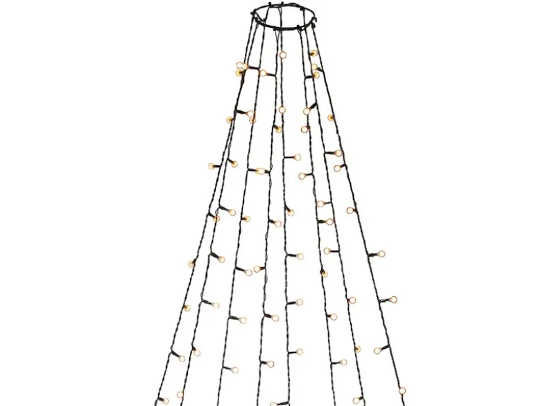 Hängende LED Christbaum Lichterkette 400 bernsteinfarbene LED´s - "Baummantel"