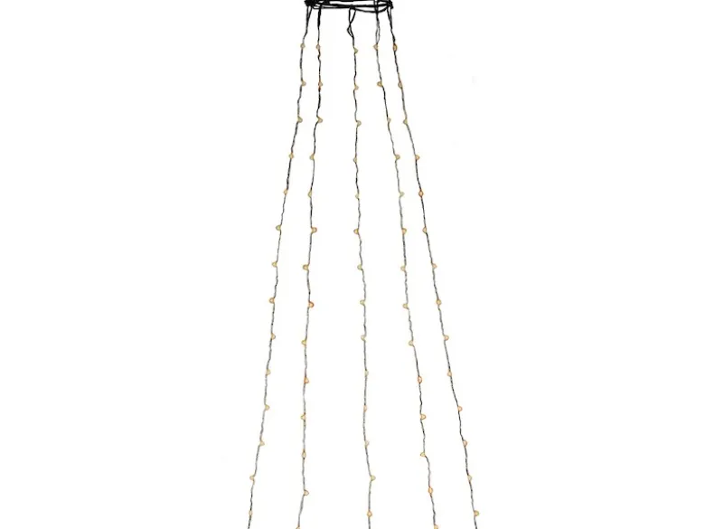 Hängende LED Christbaum Lichterkette 180 bernsteinfarbene LED´s - "Baummantel"