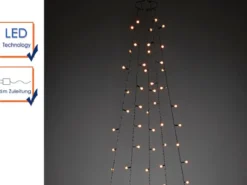 Hängende LED Christbaum Lichterkette 150 bernsteinfarbene LED´s -