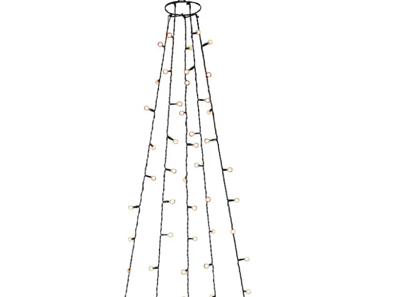 Hängende LED Christbaum Lichterkette 150 bernsteinfarbene LED´s - "Baummantel"