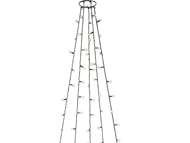 Hängende LED Christbaum Lichterkette 200 bernsteinfarbene LED´s - "Baummantel"
