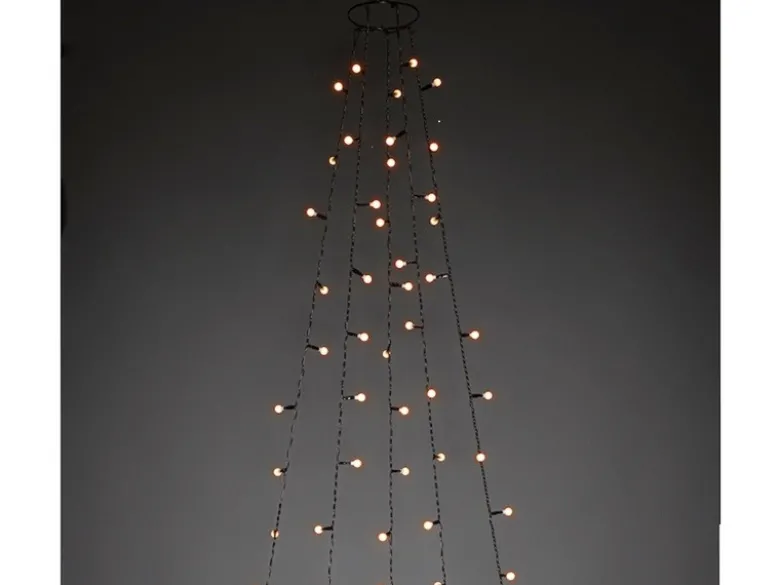 Hängende LED Christbaum Lichterkette 200 bernsteinfarbene LED´s - "Baummantel"