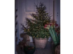 Hängende LED Christbaum Lichterkette 250 bernsteinfarbene LED´s -