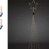 Hängende LED Christbaum Lichterkette mit Stern für Innen 274 LED´s -"Baummantel"