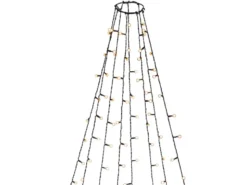 Hängende LED Christbaum Lichterkette 240 bernsteinfarbene LED´s - "Baummantel"