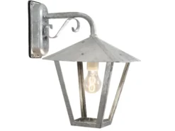 Hängende Wandleuchte BENU, E27, galvanisierter Stahl, Höhe 43 cm