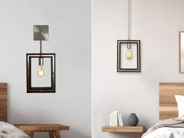 Hängende Wandleuchte WESTERLY 2 in 1 Wand- & Pendelleuchte, 4-stufig verstellbar