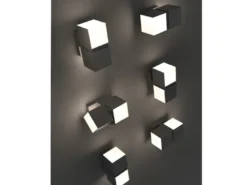 Hochwertige LED Außenwandleuchten 2er SET mit Lichtwürfel, dreh & schwenkbar
