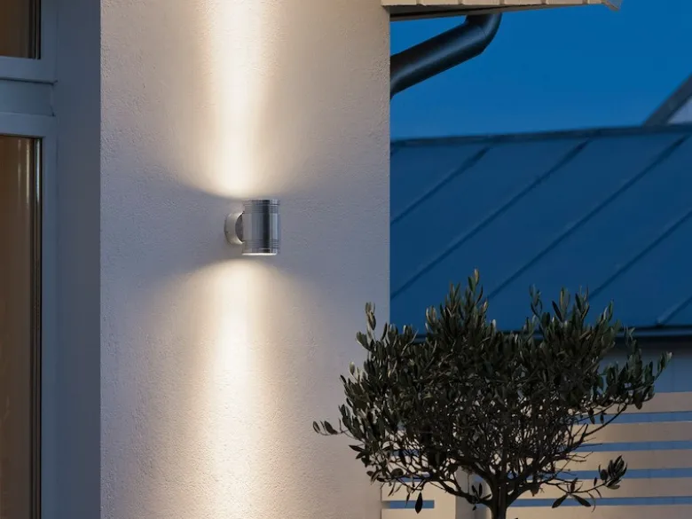 Hochwertige Wandleuchte MONZA, Up/Down-light, massives Alu, IP54