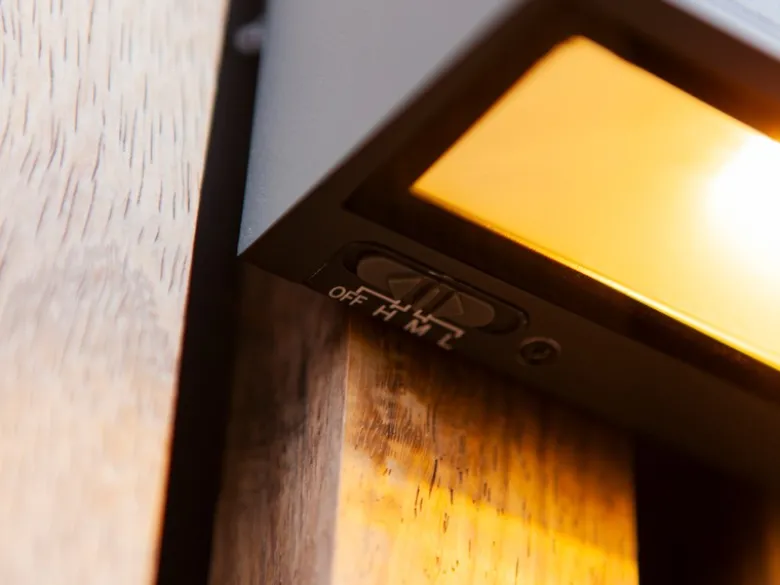 HYBRID LED Außenwandleuchte INKA, Solar & Strom 230V, Anthrazit 18cm breit