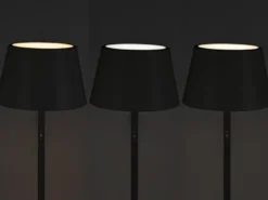 4in1 Akku Outdoor Stehleuchte POMEZIA mit RGB Farbwechsel, Schwarz, H:150cm
