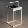 4in1 Akku Tischleuchte PORTOFINO Weiß, Solar & USB aufladbar, mit Wandhalterung