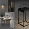 4in1 Akku Tischleuchte PORTOFINO, per Solar & USB aufladbar, mit Wandhalterung