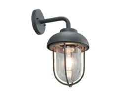 Industrial Außenwandleuchte DUERO E27 Laterne in Anthrazit, Höhe 33cm