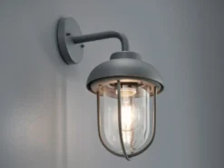 Industrial Außenwandleuchte DUERO E27 Laterne in Anthrazit, Höhe 33cm