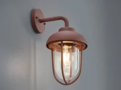 Industrial Außenwandleuchte DUERO E27 Laterne in Rostoptik, Höhe 33cm