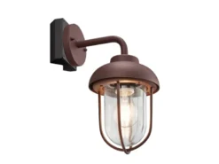 Industrial Außenwandleuchte Rostoptik Höhe 33cm inkl. Universal-Eckbefestigung