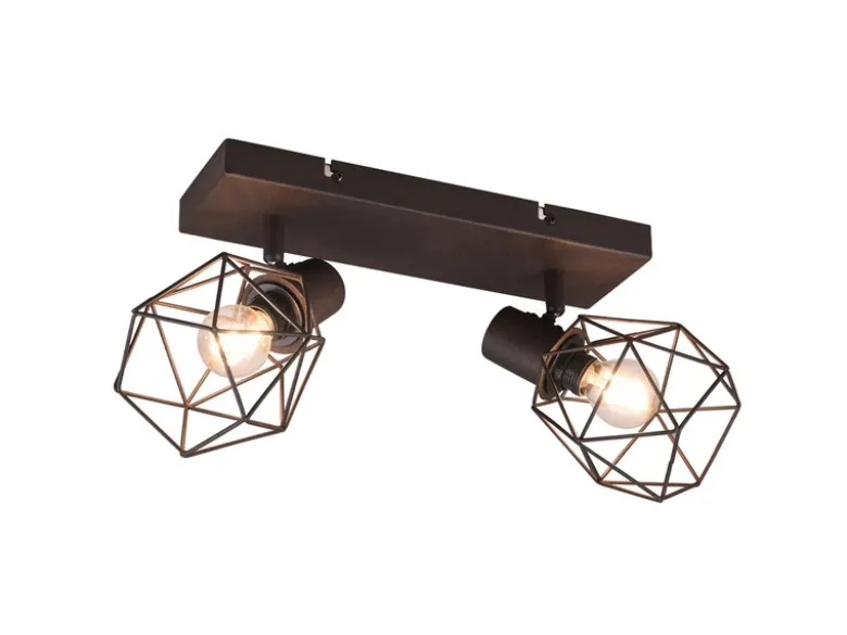 Industrial Deckenstrahler NARDA 2-flammig E14 in Rost-Optik, Breite 30cm