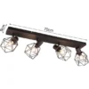 Industrial Deckenstrahler NARDA 4-flammig E14 in Rost-Optik, Breite 70cm