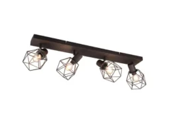 Industrial Deckenstrahler NARDA 4-flammig E14 in Rost-Optik, Breite 70cm