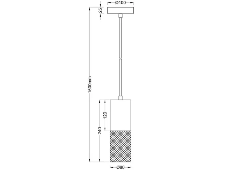 Industrial LED Pendellampe mit Drahtkorb Schwarz matt und Holzfassung, Ø 10cm