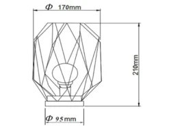Industrial LED Tischlampe NARDA Schwarz, kabellos Batteriebetrieb, Höhe 21cm