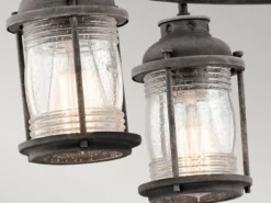Industrial Pendelleuchte ASHLAND BAY für Innen & Außen, Anthrazit Ø66cm